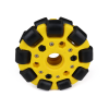 EasyMech Yellow 100mm Double Glass Fiber Omni Wheel (BEARING TYPE ROLLER) High Quality