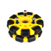 EasyMech Yellow 100mm Double Glass Fiber Omni Wheel (BEARING TYPE ROLLER) High Quality