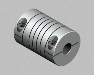 Flexible coupling OD:25mm x L:32mm Bore:6x6mm (ZRB-25x32)