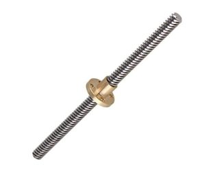 500mm Trapezoidal 4 Start Lead Screw 10mm Thread 2mm Pitch Lead Screw with Copper Nut