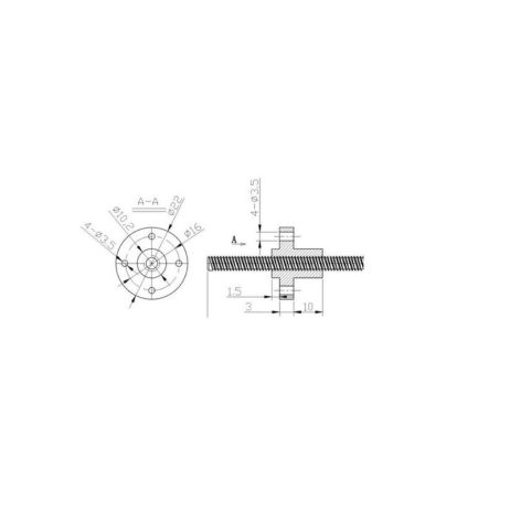 3d Printer CNC Lead Copper Nut for 8mm Screw