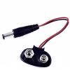 9v Battery Snap Connector + DC Jack(Battery Connector Cap)-2Pcs