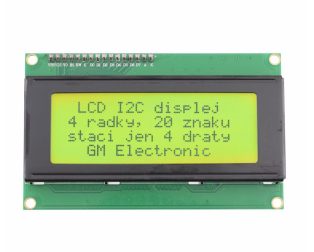 LCD2004 Parallel LCD Display with Yellow Backlight