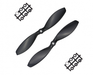 Orange HD Propellers 7038(7X3.8) ABS Black Props 1CW+1CCW-1pair