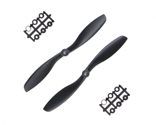 Orange HD Propellers 8045(8X4.5) ABS Black 1CW+1CCW-1pair