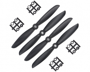 Orange HD Propellers 6045(6X4.5) Carbon Nylon Props 2CW+2CCW-2pairs Black