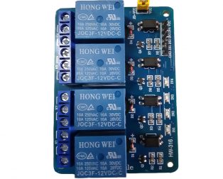 4 Road/Channel Relay Module (with light coupling) 12V