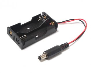 2 x AA Battery Holder Box with DC Jack-2pcs.