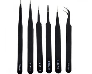 Anti-Static Tweezers 6pcs Set Vetus ESD