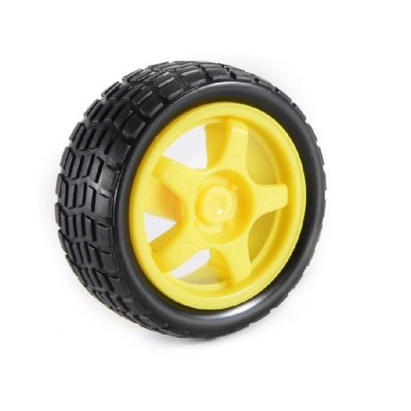 65mm Robot Wheel for BO Motors (Yellow)