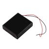 Black Plastic Storage Box Case Holder For Battery 4 X AA Cell Box with On/Off Switch and Cover (Robu.in)