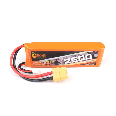 Orange 7.4V 2500mAh 2S 3C (TX) Lithium Polymer Battery Pack