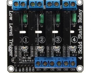 5V 4 Channel SSR Solid State Relay Module 240V 2A Output with Resistive Fuse