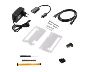 Raspberry Pi Zero W USB Adapter with HDTV Cable, OTG, Camera Cable and Heat Sink, Power Adapter Accessories Kit