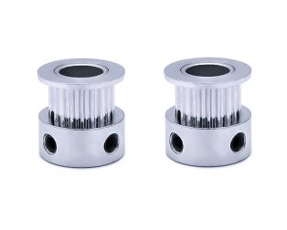 Aluminum GT2 Timing Pulley 20 Tooth 8mm Bore for 6mm Belt – 2Pcs