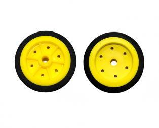 EasyMech 100mm Modified Heavy Duty(HD) Disc Wheel Yellow - 2pcs