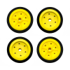 EasyMech 100mm Modified Heavy Duty(HD) Disc Wheels Yellow - 4Pcs