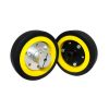 EasyMech 100mm Modified Heavy Duty(HD) Disc Wheels Yellow - 4Pcs