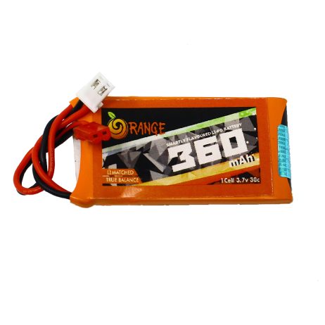 Orange 3.7V 360mAh 30C 1S Lithium Polymer Battery Pack