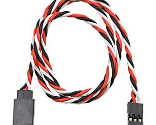 SafeConnect Twisted 100cm 22AWG Servo Lead Extention (Futaba) Cable