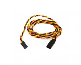 SafeConnect Twisted 100cm 22AWG Servo Lead Extention (JR) with Hook-1Pcs.