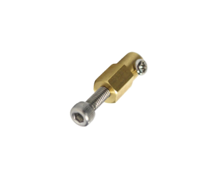 3mm Brass Hex Coupling For 38mm Plastic Omni Wheel