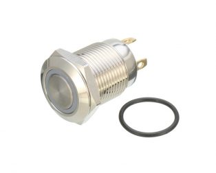 12mm 24V Ring Light Momentary Metal Switch