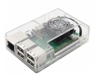 New High Quality Transparent ABS Case for Raspberry Pi 33+ with Cooling FAN Slot