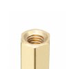 M3 X 10mm Female-Female Brass Hex Threaded Pillar Standoff Spacer-6 Pcs.