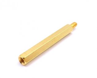 M3 X 40mm Male to female Brass Hex Threaded Pillar Standoff Spacer- 6 Pcs.