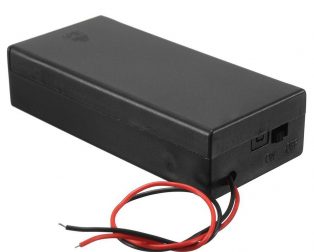 18650 x 2 battery holder with cover and On/Off Switch