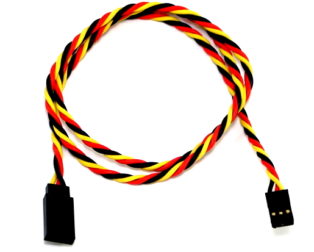 SafeConnect Twisted 60CM 22AWG Servo Lead Extension (JR) Cable