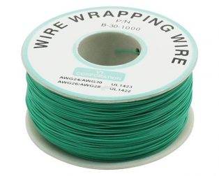 230m P/N B-30-1000 Insulated PVC Coated 30AWG Wire Wrapping Wire-GREEN