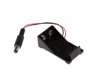 9V Battery Holder with DC Jack