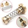 Brass T8 Anti-Backlash Spring Loaded Screw Nut For Lead 8mm Threaded Rod Lead Screws - ROBU.IN