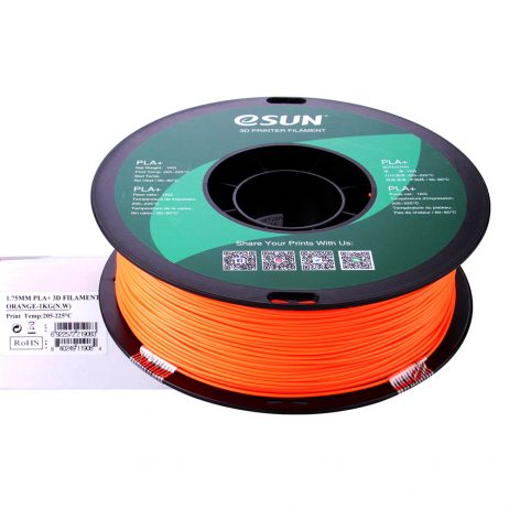 eSun PLA+ 1.75mm 3D Printing Filament 1kg-Orange