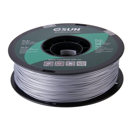 eSun PLA+ 1.75mm 3D Printing Filament 1kg-Silver