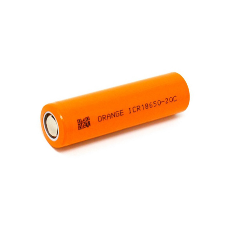 Orange ICR18650-20C 3.7V 2000mAh 3C Li-ion Battery