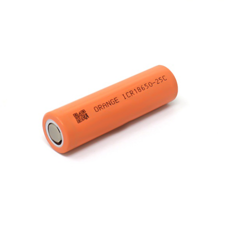 Orange ICR18650-25C 3.7V 2500mAh 3C Li-ion Battery