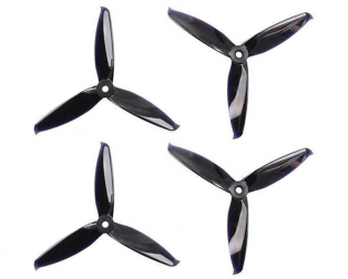 Orange HD 5152(5.1X5.2) Tri Blade Flash Propellers 2CW+2CCW 2 Pair-Black