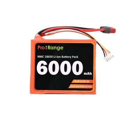 Pro-range NMC 18650 14.8V 6000mAh 3C 4S2P Li-Ion Battery Pack