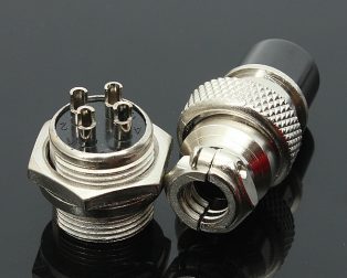 GX-16 4-Pin Metal Aviation Plug Male and Female Panel Connector