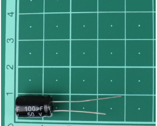 100 uF 50V Through Hole Electrolytic Capacitor