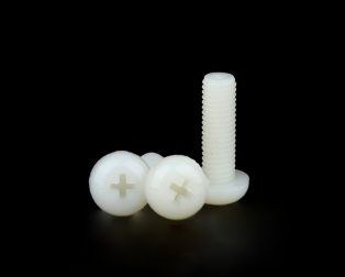 White nylon screw M3*12mm