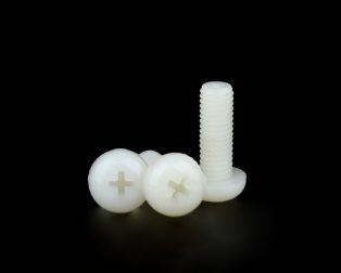 White nylon screw M3*8mm