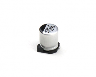 100 uF 35V Surface Mount Electrolytic Capacitor (Pack of 10)