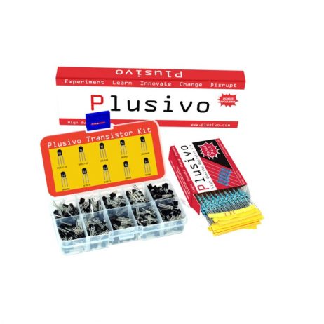 Plusivo BJT Transistors Assortment Kit with Bonus Resistor Pack