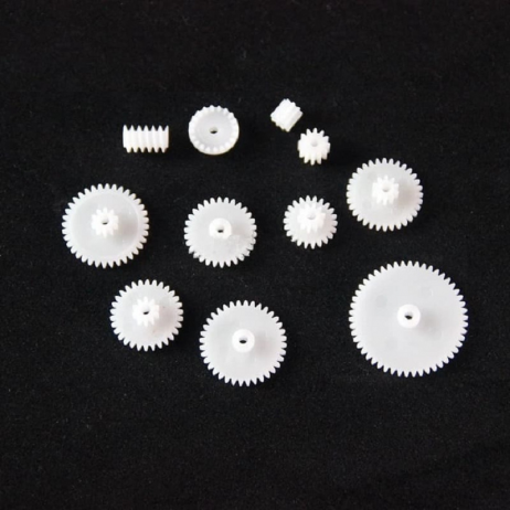 11 Pcs. Plastic Shaft Crown Differential Assorted Gears DIY Kit