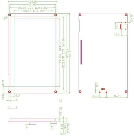 Nextion Intelligent NX8048P070-011C 7.0" HMI Capacitive Touch Display