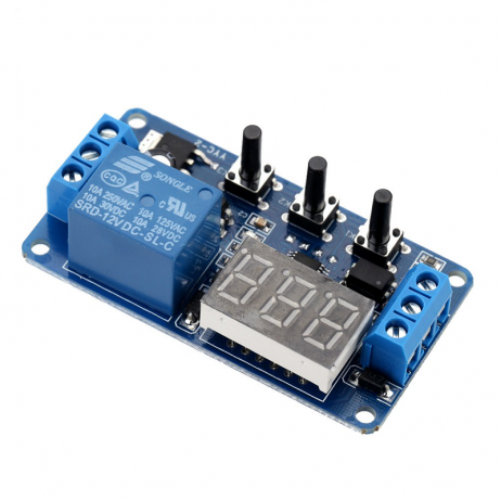 12V Relay Module with Automatic Delay Timer